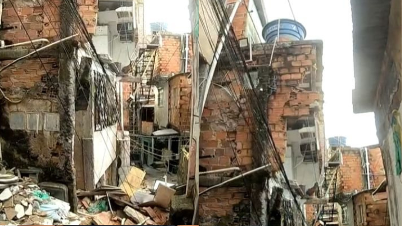 Desabamento de marquise no Acupe de Brotas assusta moradores