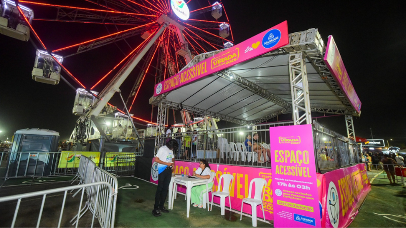 Camarote Acessível garante inclusão e conforto no Festival Virada Salvador 2025
