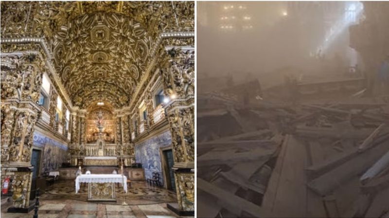 Tragédia: turista morre em desabamento de igreja em Salvador