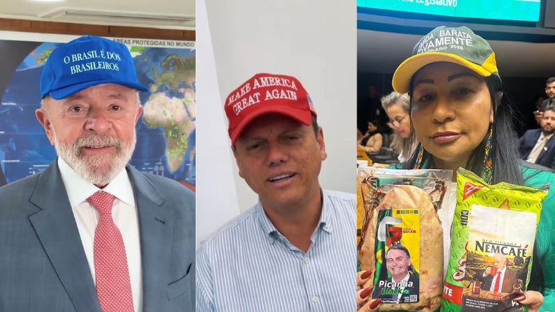 ‘Batalha dos bonés’: Lula posta vídeo com boné azul após embate no Congresso entre governistas e oposição