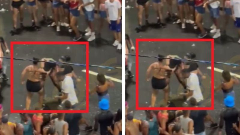 Mulheres se envolvem em briga no circuito do carnaval e retomam conflito após queda