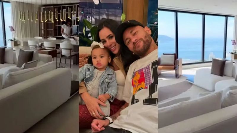 Bruna Biancardi mostra detalhes de mansão com Neymar em Santos; VÍDEO