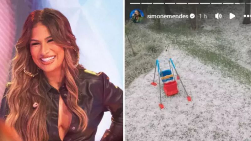 Simone Mendes desabafa após ter mansão de luxo atingida por granizos