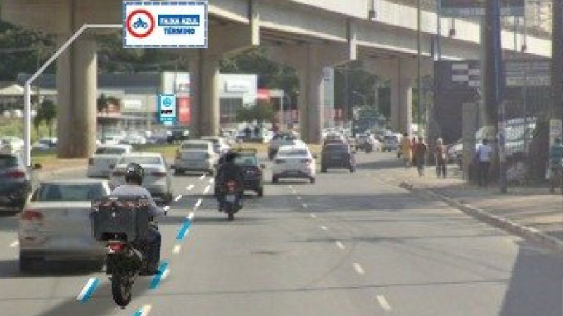 Avenida Bonocô terá faixa experimental para motocicletas