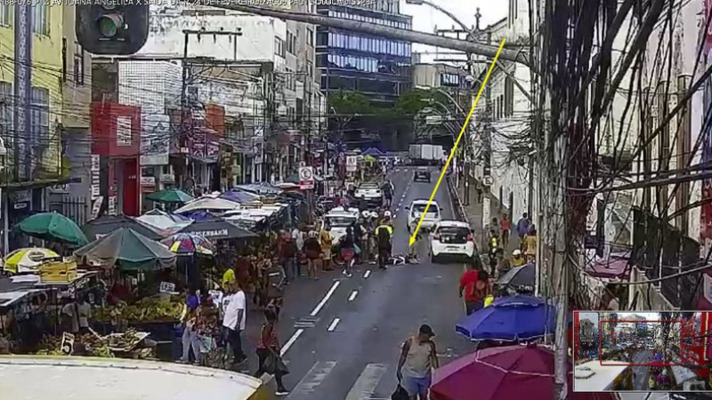 Motociclista fica ferido após acidente na Av. Joana Angélica