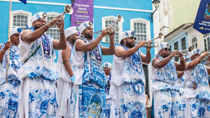 Afoxé Filhos de Gandhy comemora 76 anos com celebração no Pelourinho