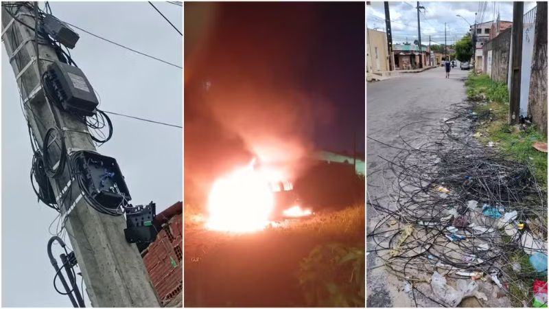 Ataques de facções criminosas atingem provedores de internet no Ceará, gerando prejuízo milionário