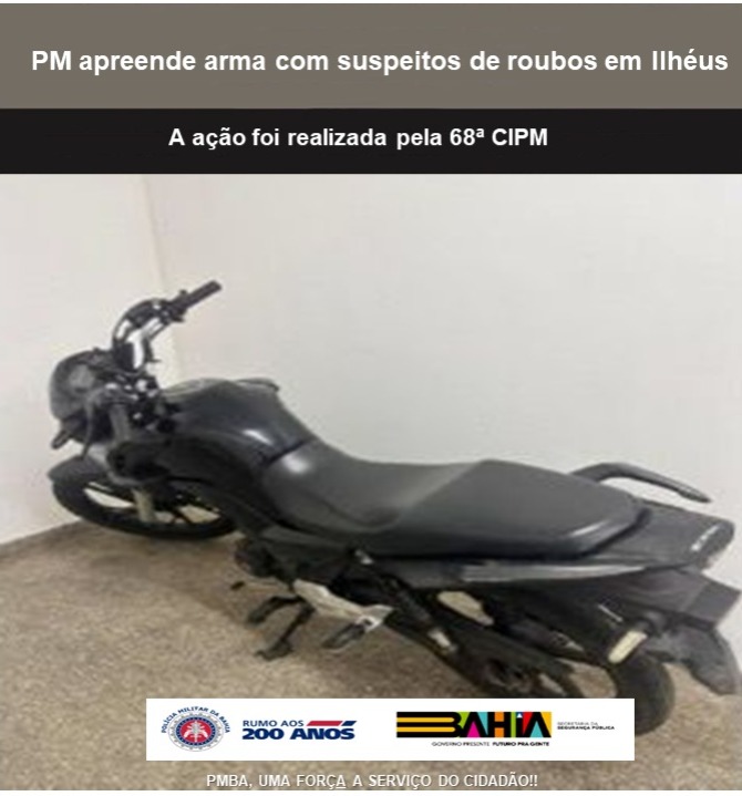 PM apreende arma com suspeitos de roubos em Ilhéus