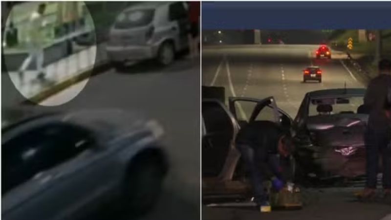 Perseguição policial de 100 km termina com acidente e morte de suspeito na Grande SP