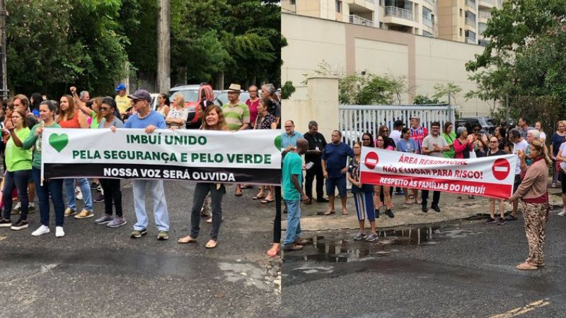 Moradores do Imbuí protestam contra centro de recuperação em área de preservação