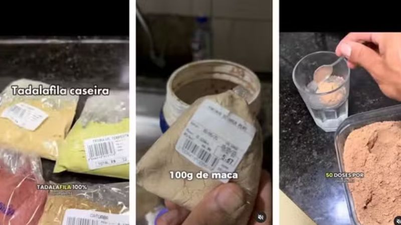 Especialistas alertam para riscos de receitas caseiras que prometem efeito da tadalafila