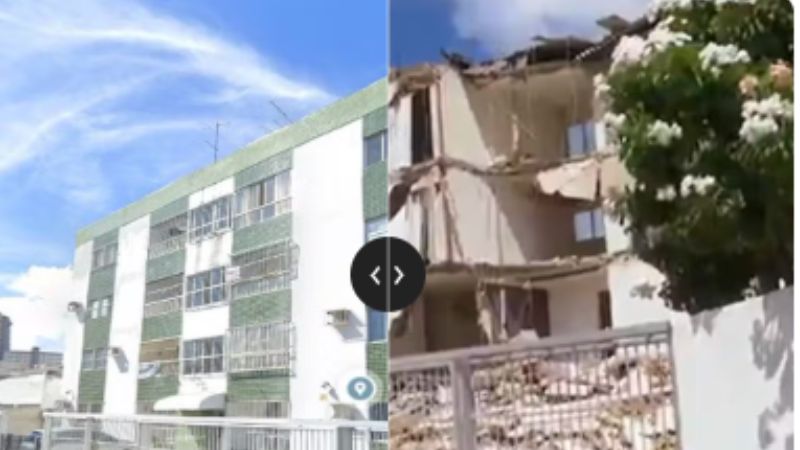 Prédio desaba em Jaboatão dos Guararapes dois dias após interdição