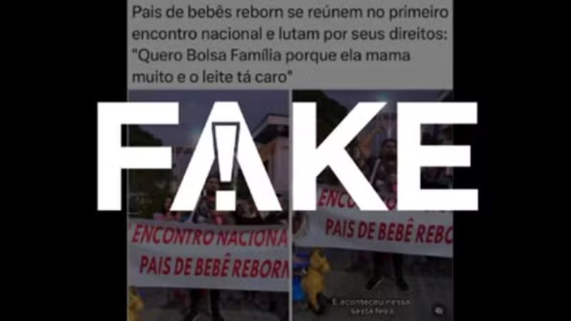 É #FAKE vídeo sobre encontro nacional de pais de bebês reborn em Minas Gerais