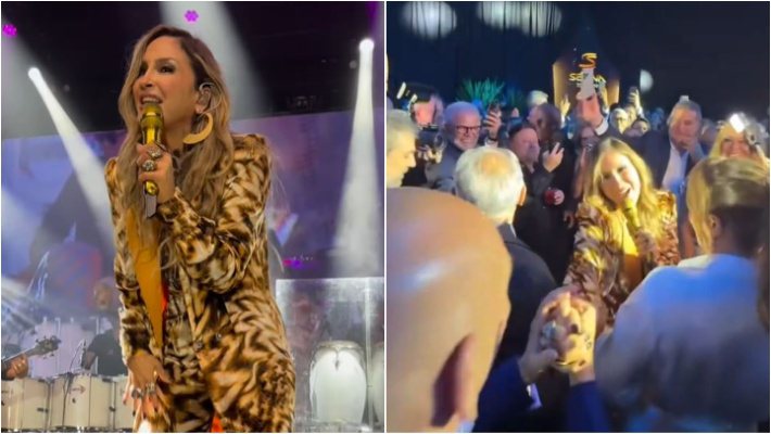 Claudia Leitte agita evento de inauguração do prédio residencial mais alto do mundo