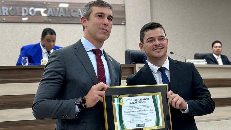 Secretário Marcelo Werner recebe título de Cidadão Barreirense pela Câmara de Barreiras
