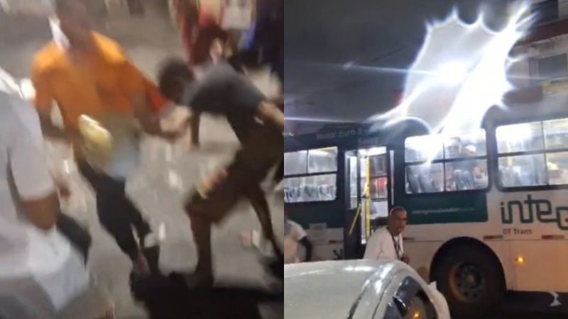 Suspeito de assalto é espancado por passageiros dentro de ônibus em Salvador
