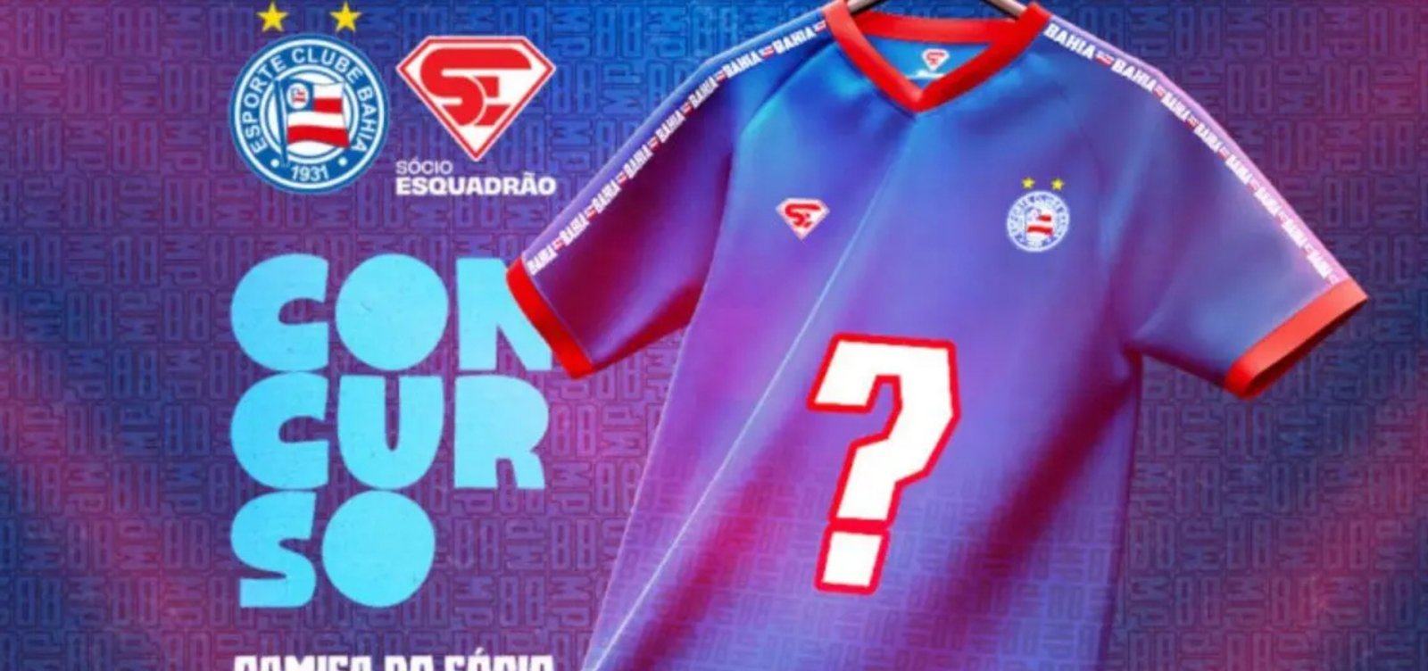 Bahia abre inscrições para concurso da camisa do Sócio Esquadrão 2026