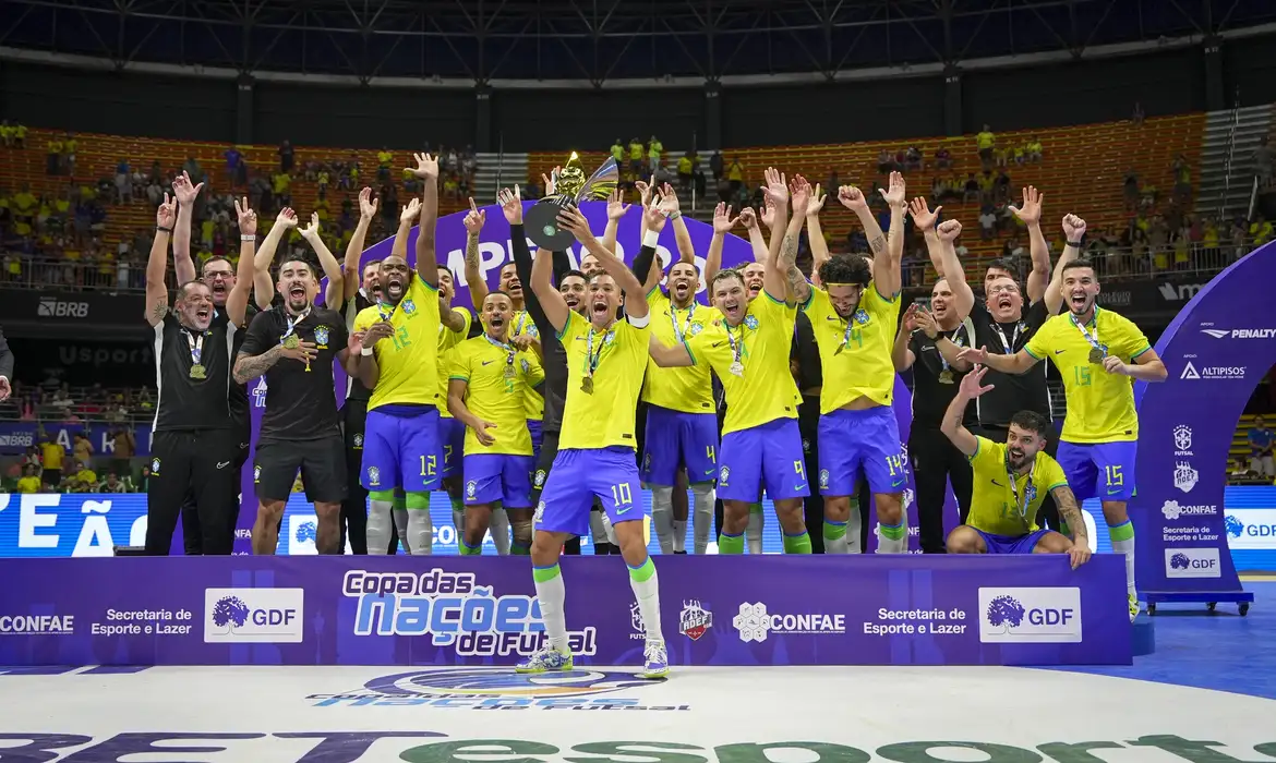 Brasil conquista a Copa das Nações de Futsal com vitória sobre a Polônia