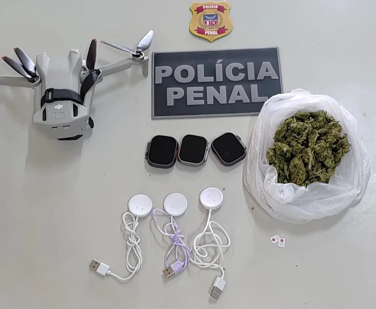 Drone com drogas é interceptado ao tentar entrar em presídio de Salvador