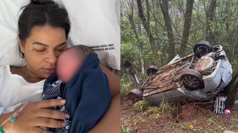 Milagre na estrada: mãe dá à luz após acidente a caminho da maternidade no Paraná
