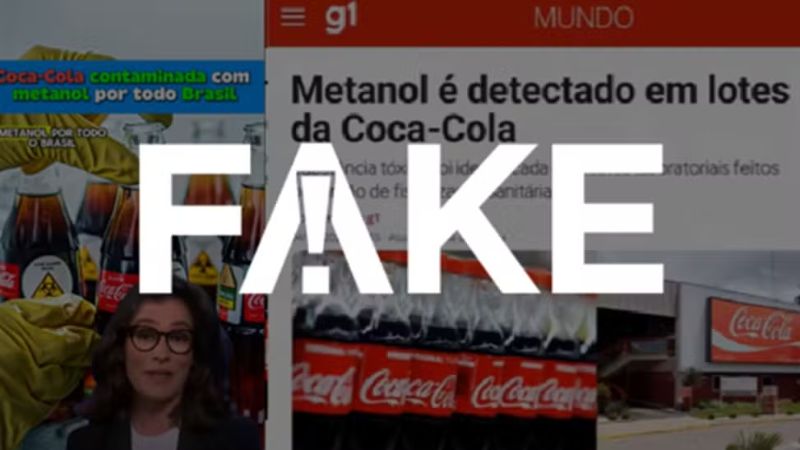 É #FAKE: vídeo sobre metanol na Coca-Cola usa montagem e inteligência artificial para espalhar desinformação