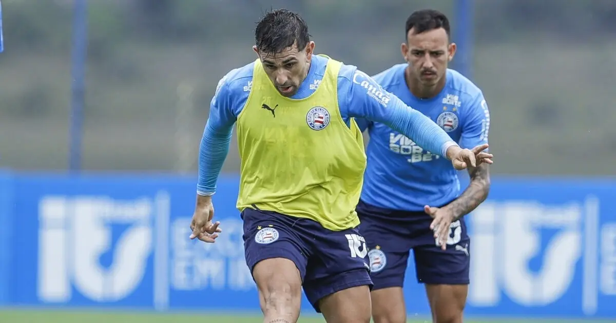 Bahia retoma treinos com presença de Kayky e avanço de Gilberto na recuperação