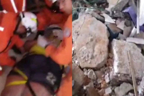 Desabamento de laje deixa mulher soterrada na Ribeira, em Salvador