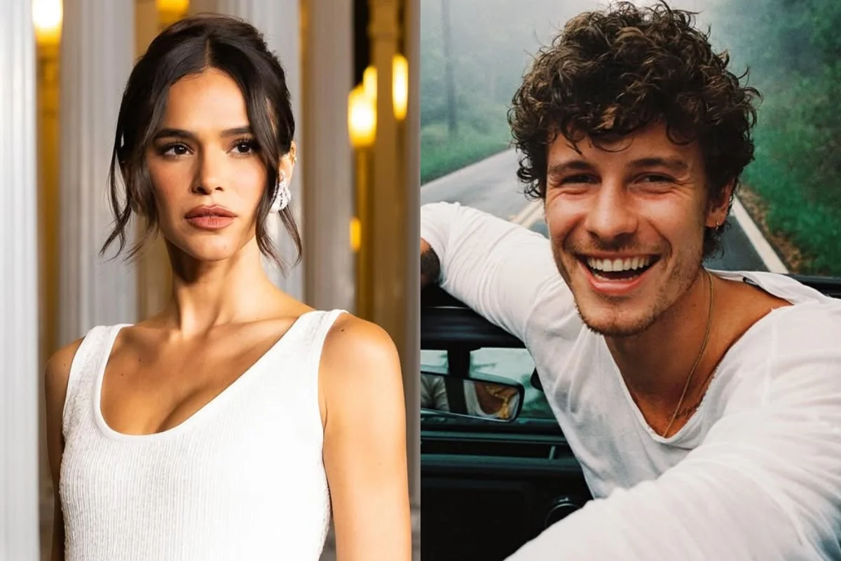 Shawn Mendes e Bruna Marquezine são vistos juntos em voo para Alagoas
