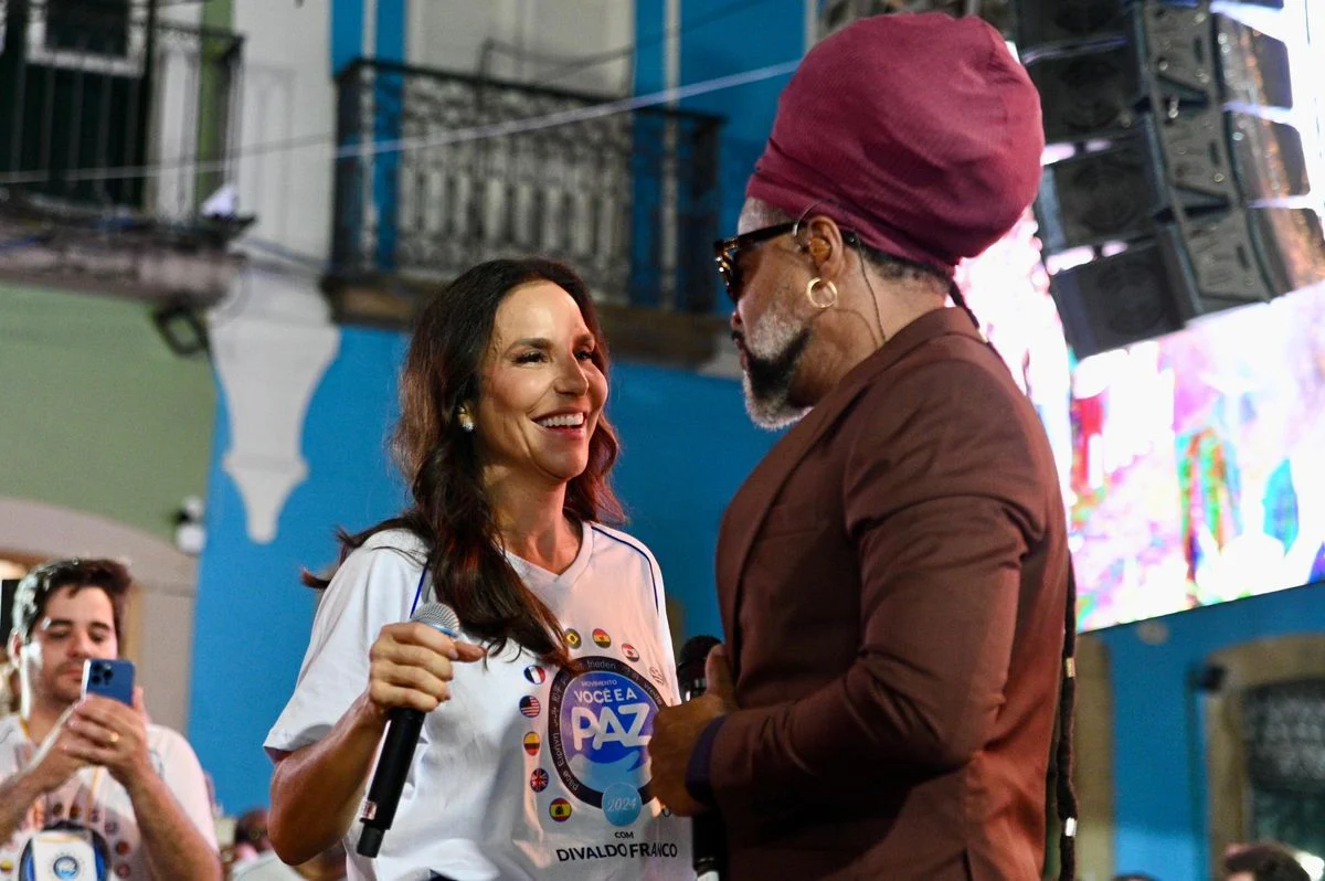 Ivete Sangalo e Carlinhos Brown são atrações de evento gratuito pela cultura da paz em Salvador