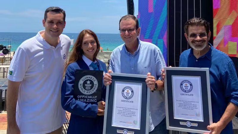 Rio de Janeiro recebe título de maior réveillon do mundo pelo Guinness Book