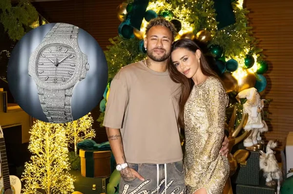 Neymar exibe relógio de luxo avaliado em mais de R$ 4 milhões durante celebração de Natal