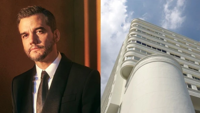 O apartamento de Wagner Moura no histórico Edifício Oceania, em frente ao Farol da Barra