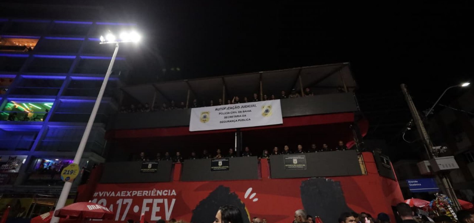 Camarote na Barra é transformado em base de monitoramento da Polícia Civil durante o Carnaval