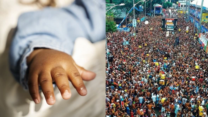 Bebê de um mês é encontrado sozinho durante o Carnaval de Salvador após briga dos pais