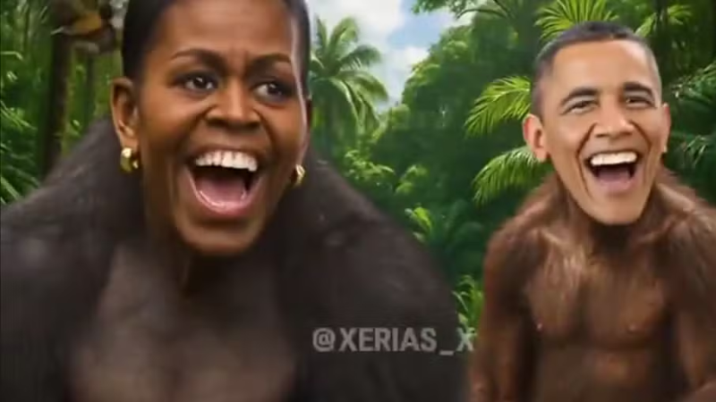 Trump publica vídeo com montagem racista envolvendo os Obamas e gera condenação política