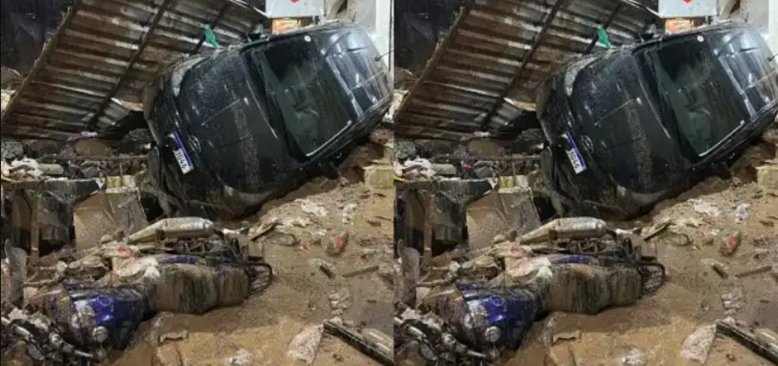 Rompimento de adutora causa deslizamento de lama e danos na Rocinha após temporal
