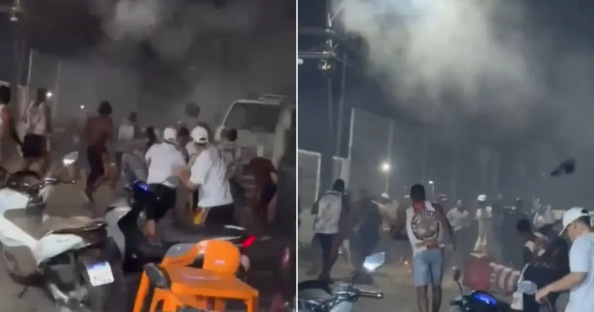 Briga entre torcidas organizadas de Bahia e Vitória termina com prisão por porte de explosivo em Salvador