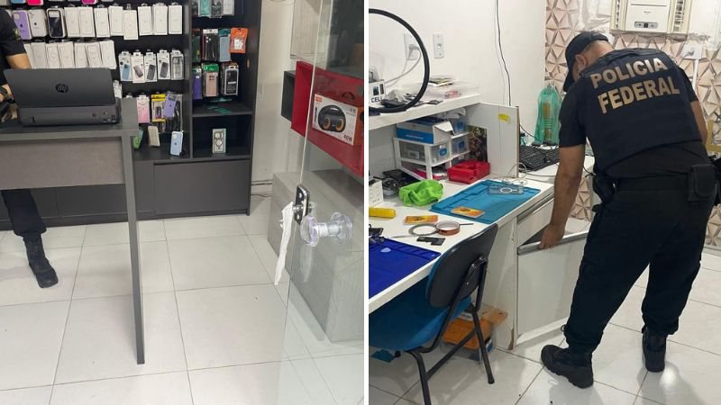 PF faz operação contra descaminho e mira loja suspeita de vender iPhones clandestinos em Salvador