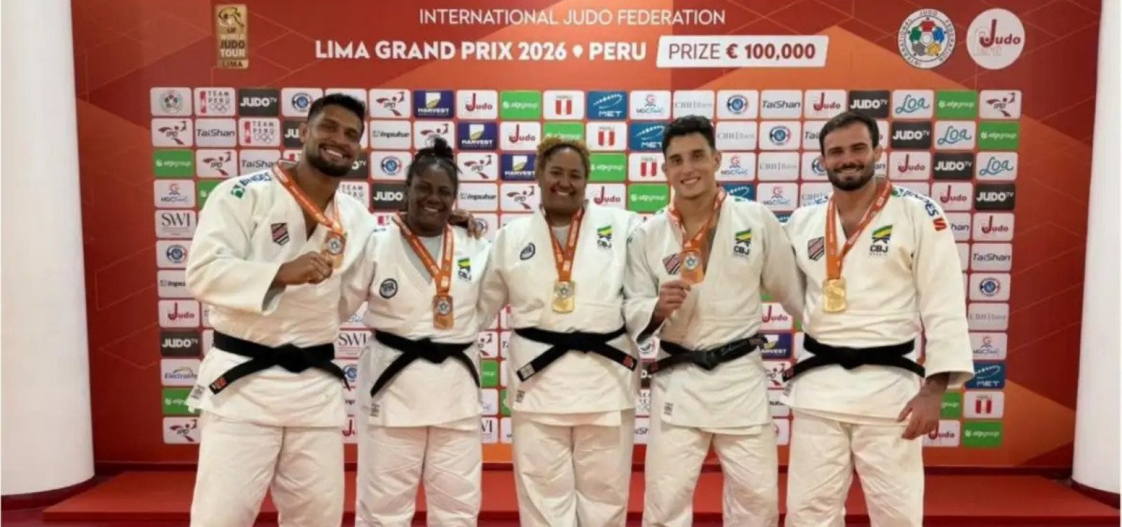Brasil é campeão geral do Grand Prix de Judô de Lima com 11 medalhas