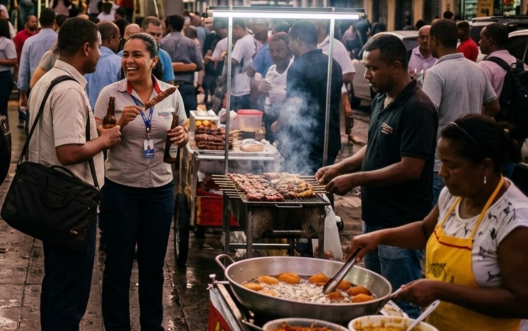Saída da Lapa vira festa de largo improvisada após o expediente em Salvador